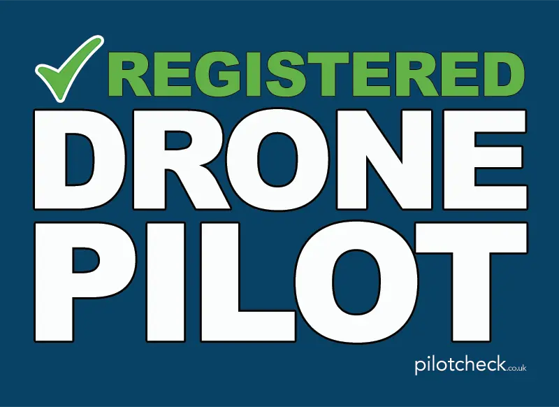 Large Registered Drone Pilot Stickers DittoPrint