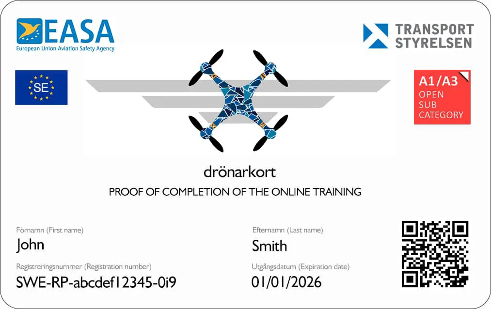 Swedish Drone Flyer ID Card | DittoPrint